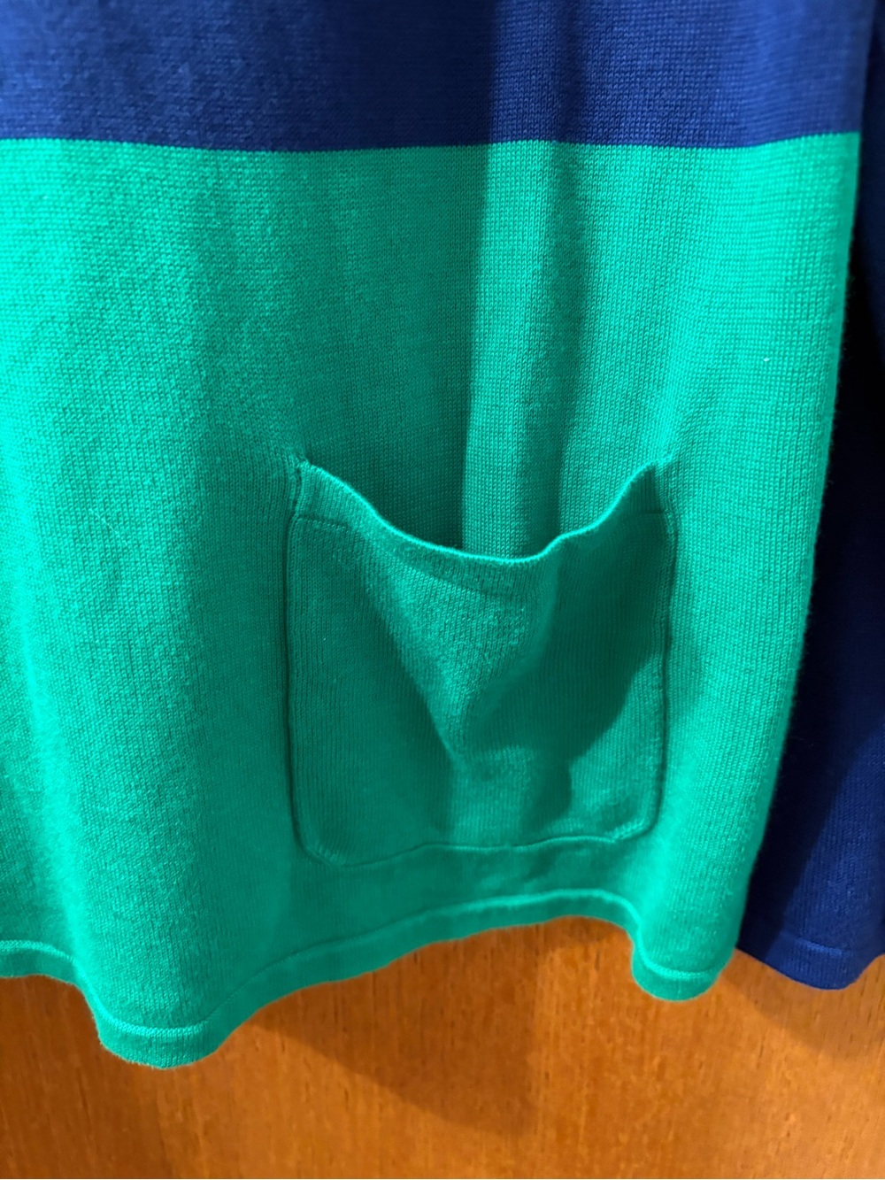 Lacoste Vintage HTF Green and Blue Colorblock Long Sleeve Knit Sweater XL EUC - Picture 5 of 7